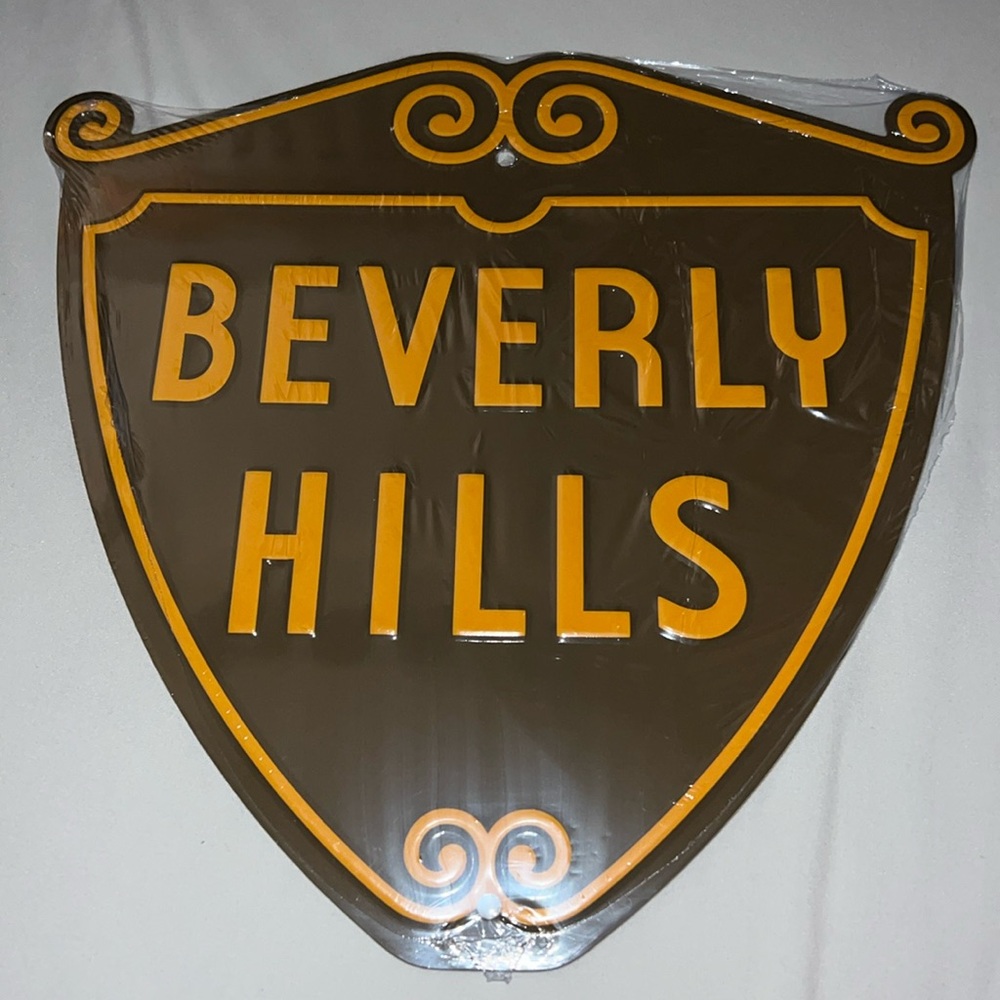 NEW and Sealed Beverly Hills California Iconic Shield Street Sign Souvenir